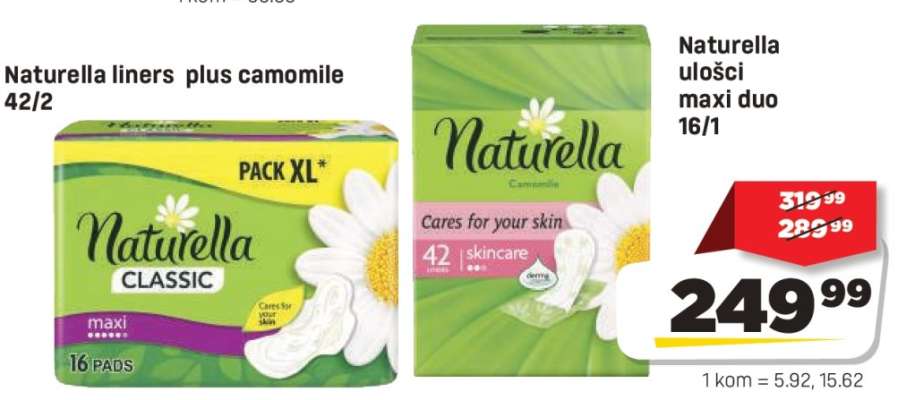 Naturella ulošci maxi duo 16/1
