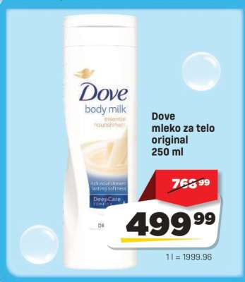 Dove mleko za telo original 250 ml