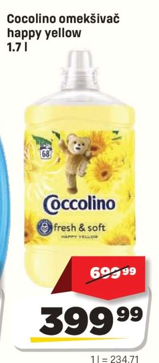 Coccolino omekšivač happy yellow 1.7 l