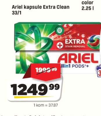Ariel kapsule extra clean 33/1