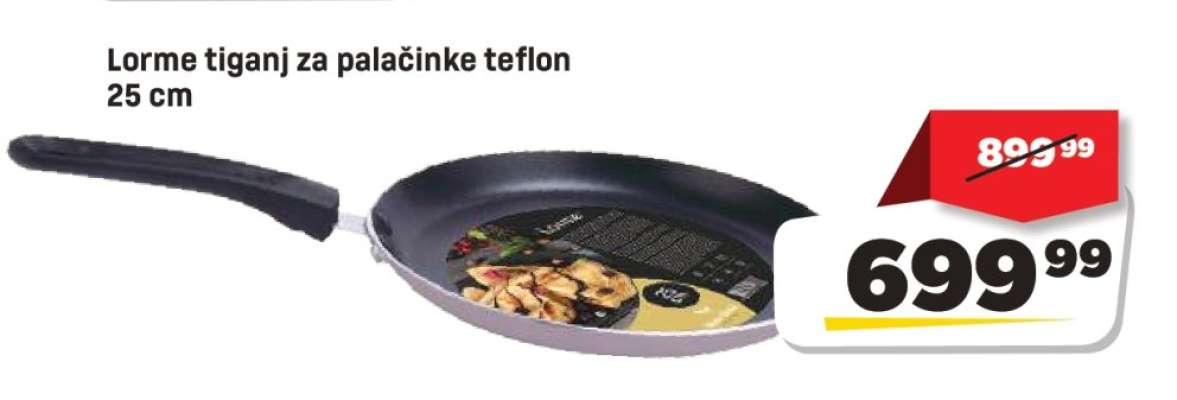 Lorme tiganj za palačinke teflon 25 cm