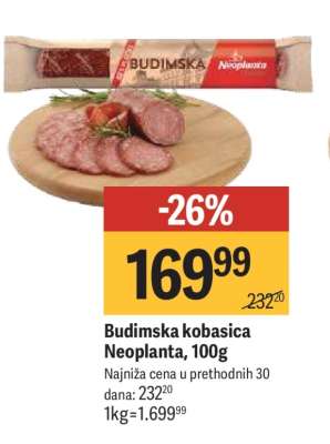 Budimska kobasica Neoplanta 100g