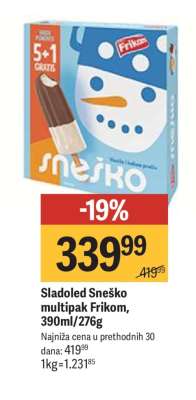 Sladoled Sneško multipak Frikom 390ml 276g