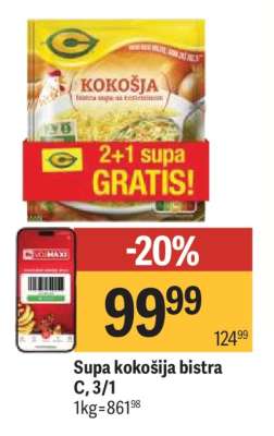 Supa kokošija bistra C, 3/1