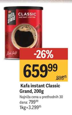 Kafa instant classic Grand 200g
