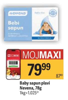 Baby sapun plavi Nevena, 78g