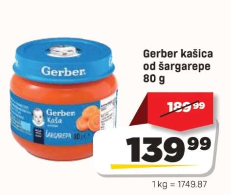 Gerber kašica od šargarepe 80 g