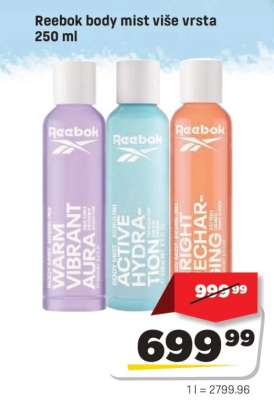 Reebok body mist više vrsta 250 ml