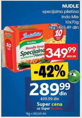Nudle specijalna piletina Indo Mie 10x70g
