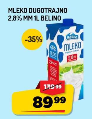 MLEKO DUGOTRAJNO 2,8% MM 1l BELINO