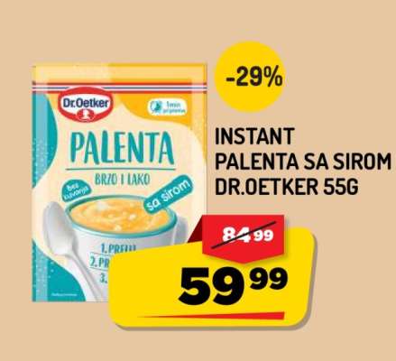Instant palenta sa sirom Dr. Oetker 55g