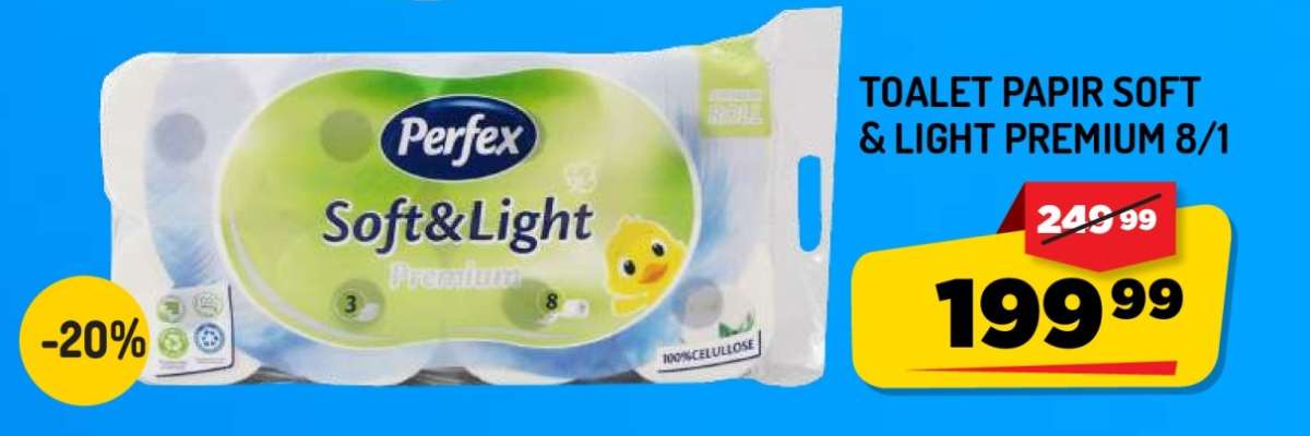 TOALET PAPIR SOFT&LIGHT PREMIUM 8/1