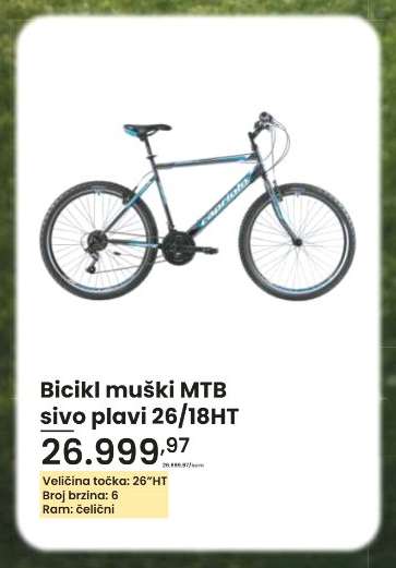 Bicikl muški MTB sivo plavi 26/18HT