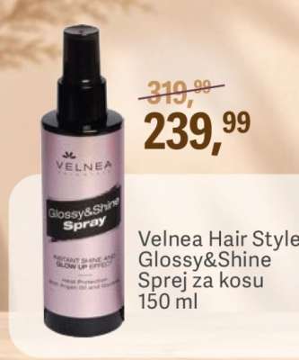 Velnea Hair Style Glossy&Shine Sprej za kosu 150 ml
