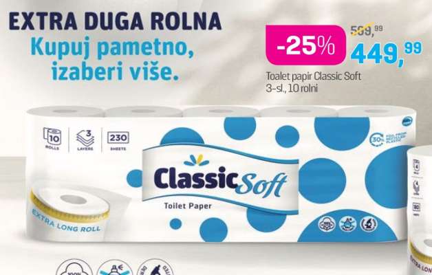 Toalet papir Classic Soft