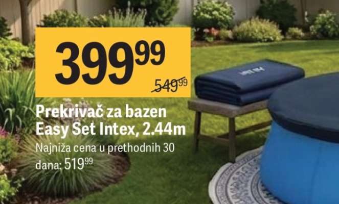Prekrivač za bazen Easy Set Intex, 2.44m