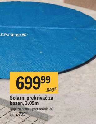 Solarni prekrivač za bazen, 3.05m