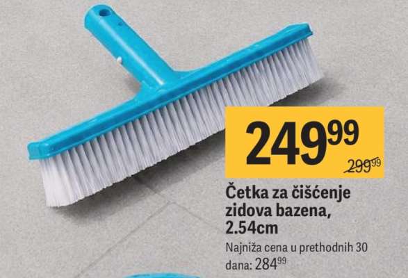 Četka za čišćenje zidova bazena, 2.54cm