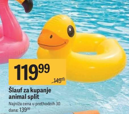 Šlauf za kupanje Animal split