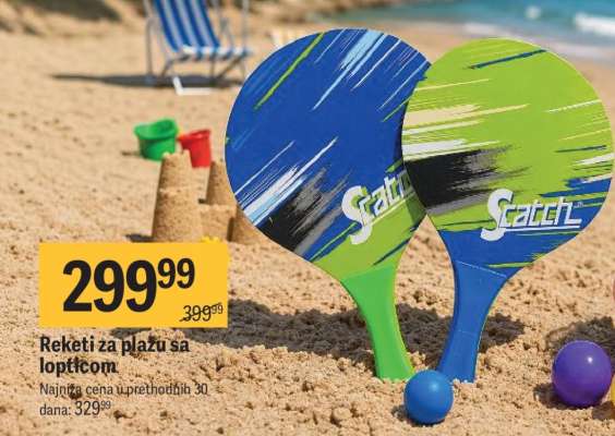 Reketi za plažu sa lopticom