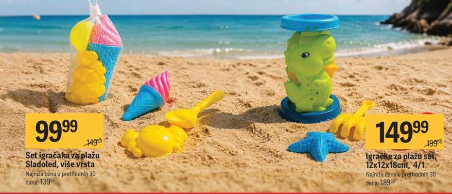 Set igračaka za plažu Sladoled, više vrsta