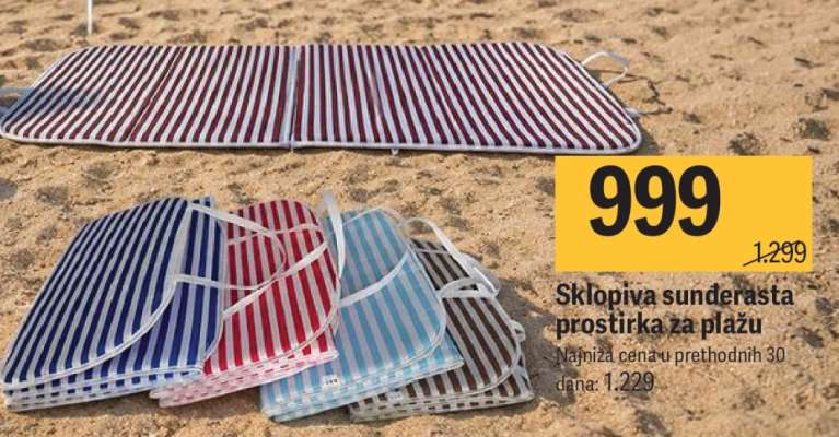 Sklopiva sunderasta prostirka za plažu