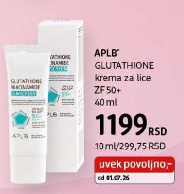 APLB GLUTATHIONE krema za lice ZF 50+ 40 ml