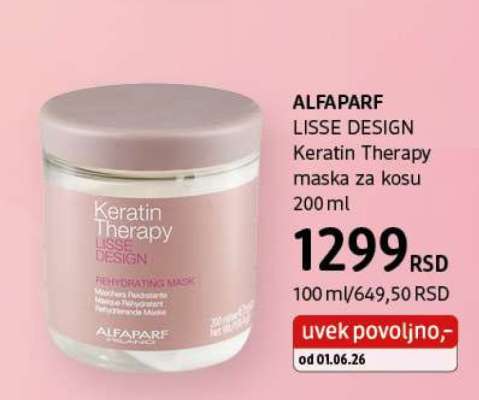 ALFAPARF LISSE DESIGN Keratin Therapy maska za kosu