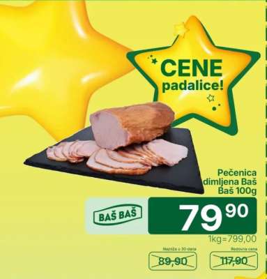 Pečenica dimljena Baš Baš 100g