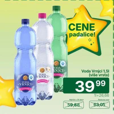 Voda Vrnjići 1,5l (više vrsta)