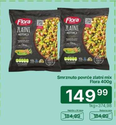 Smrznuto povrće zlatni mix Flora 400g