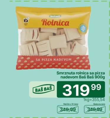 Smrznuta rolnica sa pizza nadevom Baš Baš 900g