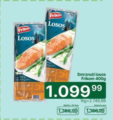 Smrznuti losos Frikom 400g