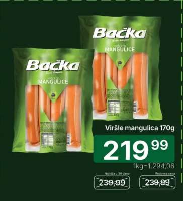 Viršle mangulica 170g