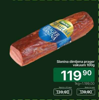 Slanina dimljena prager vakuum 100g