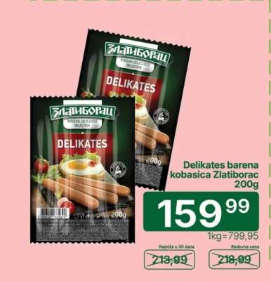 Delikates barena kobasica Zlatiborac 200g