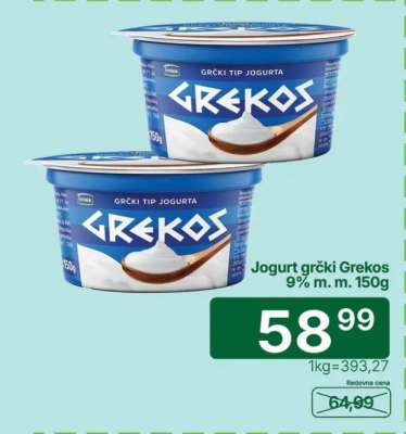 Jogurt grčki Grekos