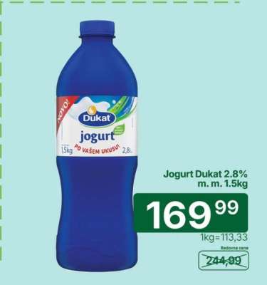 Jogurt Dukat 2,8% m.m. 1,5kg