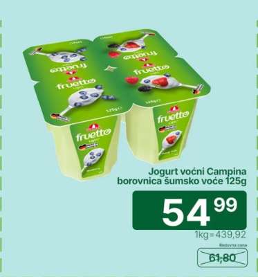 Jogurt voćni Campina borovnica šumsko voće 125g