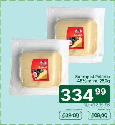 Sir trapist Paladin 45% m.m. 250g