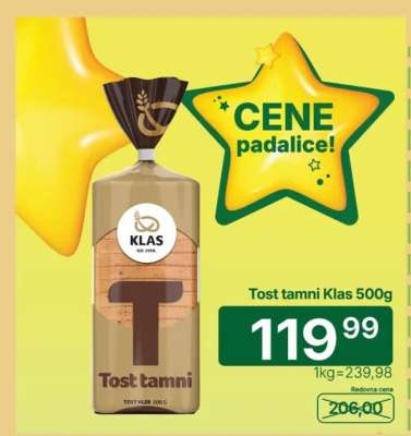 Tost tamni Klas 500g