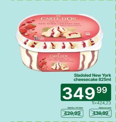 Sladoled New York cheesecake 825ml