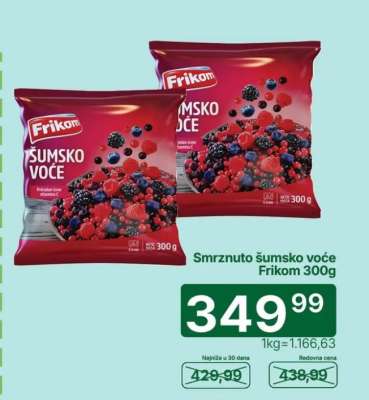 Smrznuto šumsko voće Frikom, 300g