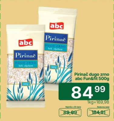 Pirinač dugo zrno ABC Fun&Fit 500g