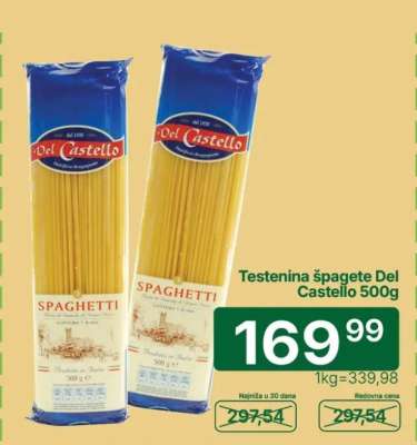Testenina špagete Del Castello 500g