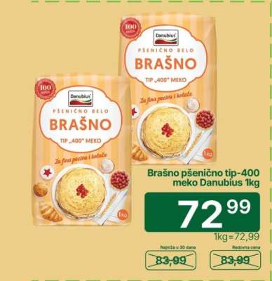 Brašno pšenično tip-400 meko Danubius 1kg