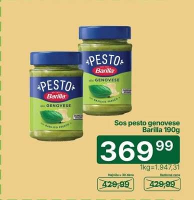 Sos Pesto Genovese Barilla 190g