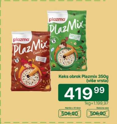 Keks obrok Plazmix 350g (više vrsta)