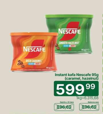 Instant kafa Nescafe 95g (caramel, hazelnut)