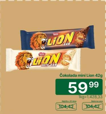 Čokolada mini Lion 42g